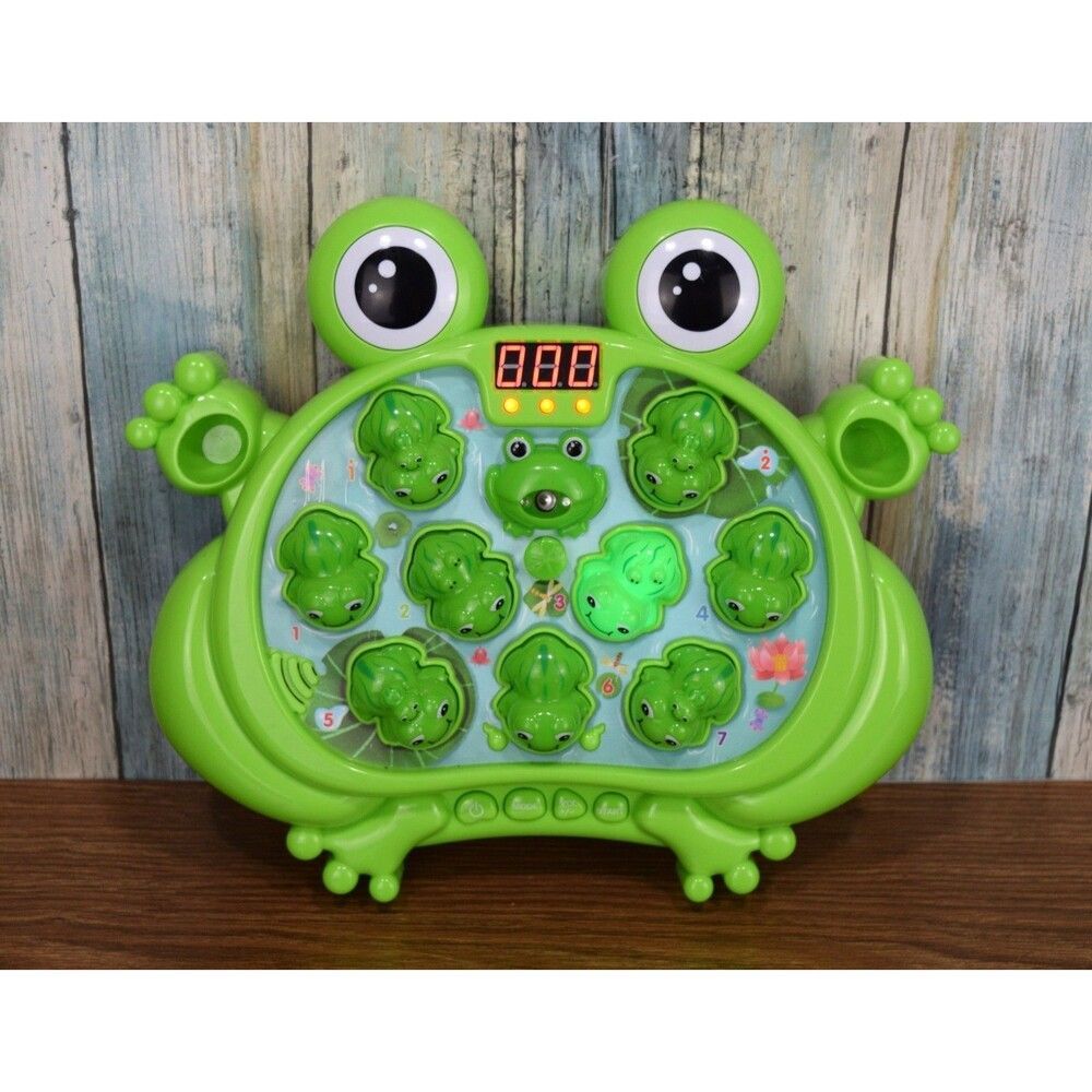 Interactive Whack A Frog Game Electronic Light Up Musical Toy Reflex Speed